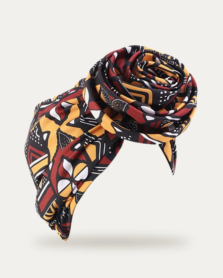 Bonnet à imprimé floral Indian brown, Proli Cotonou