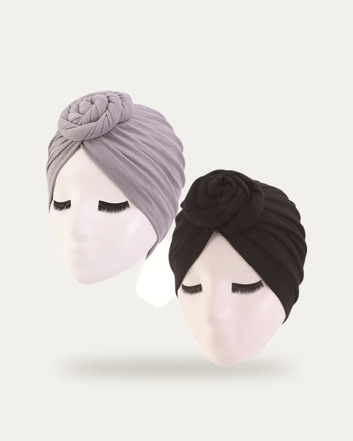 Turban en coton Black Grey, Proli Cotonou