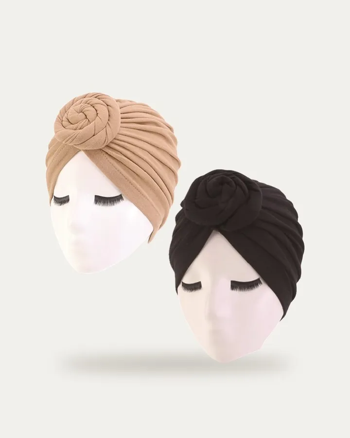 Turban en coton Black Tan, Proli Cotonou